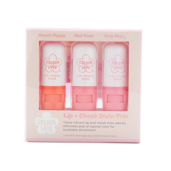 COLOUR LOVE Multi 3pk Lip And Cheek Stains - Picture 1 of 2